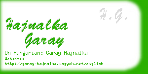 hajnalka garay business card